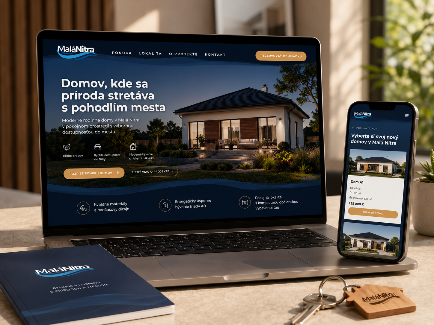 MaláNitra.sk — web developerského projektu s interaktívnou mapou bytov